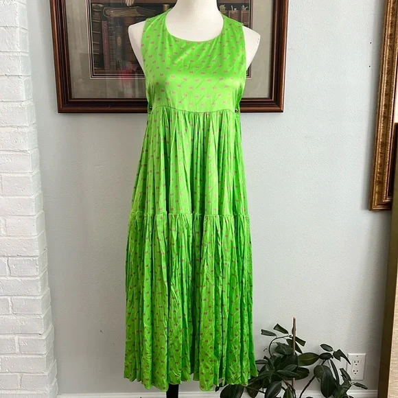 green emerald velvet dress Balenciaga // Silk Faux Pocket Mini Dress – VSP Consignment